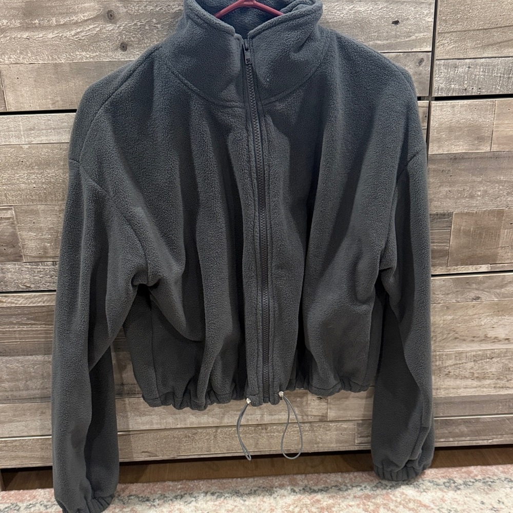 Women's gret Fleece Jacket cinch waist drawstring